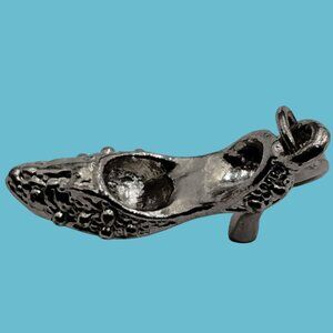 High Heel Shoe Charm Pendant Silver Tone Lobster Clasp